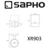 Стакан SAPHO X-ROUND одинарный для зубных щёток с держателем, 70x95x105 мм, хром фото 3