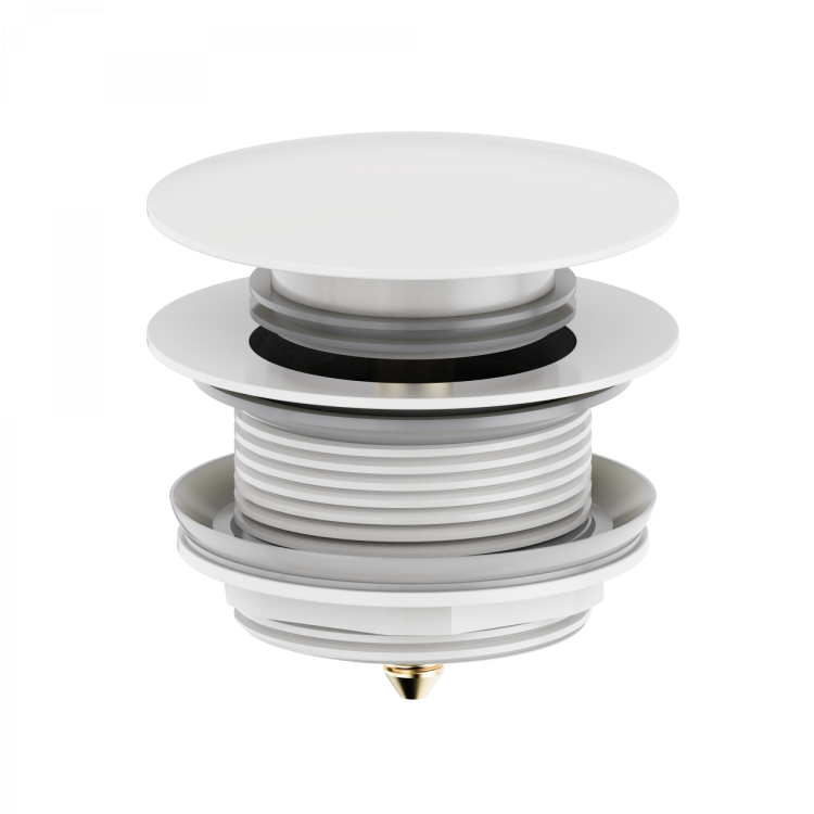 Донный клапан для ванны Wonzon & Woghand WW-SS105-MW Белый матовый