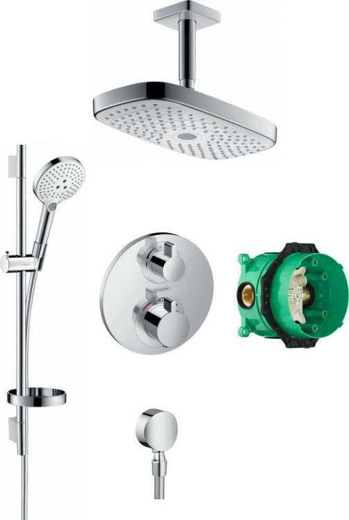 Душевой комплект Hansgrohe Raindance Select E 300 (2 jet) 27384400 + 26630400 + 27506000 + 15758000