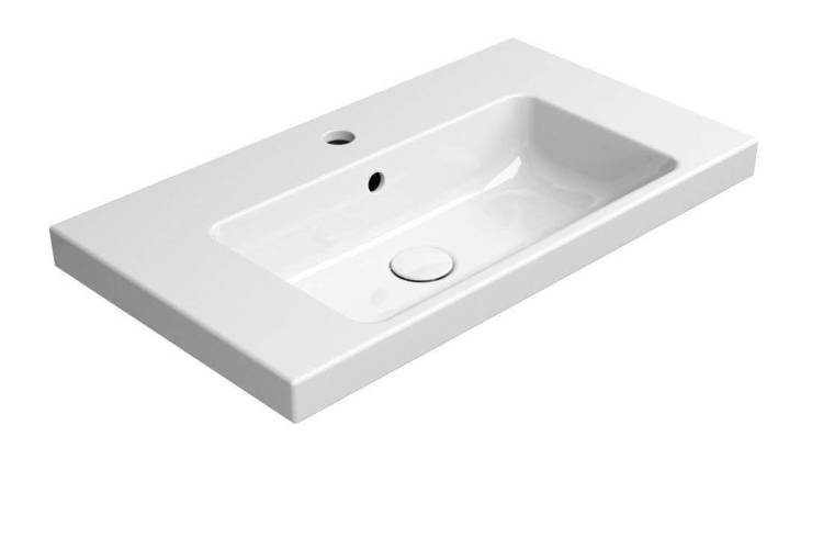 Раковина GSI Norm 8637111 белый глянцевый, 70x40