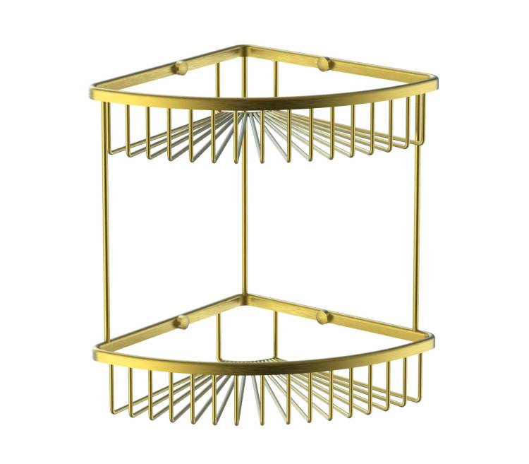 Полка Wonzon & Woghand WW-4128-BG 2-х ярусная, брашированное золото