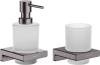 Набор Hansgrohe AddStoris Стакан 41749340 + Дозатор 41745340, шлифованный черный хром