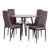 Стул Tetchair Easy (mod. JSC02-1) 21254 металл, флок, Dark grey (темно-серый) HLR24/черный фото 9