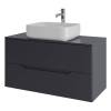 Тумба с раковиной Orange Line Li-100TugMDF+B05-500W графит матовый, 100 см