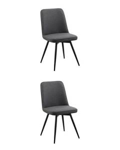 Набор из 2 стульев Stool Group Flatt OS-2451Z Lumos-17 DUAL X2 темно-серый, вращающиеся