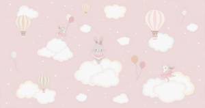 3D Фотообои Artegrafico «Танцующие зайки» KID-165 песок