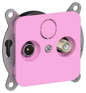 ТВ-розетка TV+SAT проходная IEK Flite FI-AF23-P-K99 пурпурный