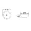 Раковина Comforty J2056S 00004139771 41x41 серебро фото 10