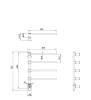 Полотенцесушитель электрический Wonzon & Woghand WW-AL314-BR встраиваемый, брашированный никель фото 2