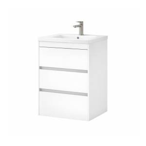 Тумба с раковиной Art&Max Family Bianco Lucido, 83.5x58