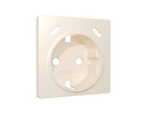 Лицевая панель для электрической розетки с заземлением со шторками 2USB C+C Ambrella Volt Alfa AP3305 бежевый матовый