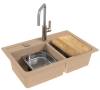 Мойка кухонная Alveus Granital Atrox 50 1132000 Beige - G55 с сифоном, 79x50 фото 2
