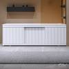 Фронтальный экран Alavann Альт 150 белый с фрезеровкой, раздвижной фото 4