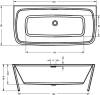 Акриловая ванна Riho Bathtubs B086002005 Adore 180 белый glossy Riho Fall заполнение через перелив, хром 180x86x56 фото 3