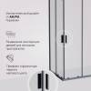 Душевой уголок Am.Pm Gem W90G-403-100280-BT профиль черный матовый, стекло прозрачное, 100x80 фото 6