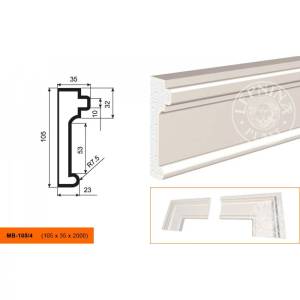 Молдинг LepninaPlast МВ-105/4 200x3.5x10.5