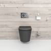 Унитаз подвесной beWash Alldo BKWHR101480 сиденье микролифт, черный матовый фото 3
