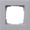 Рамка 1-постовая Gira E2 монтаж заподлицо алюминий 0211255