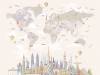 Фреска Ortograf Little friends 34379 Карта мира — Города Сахара FS