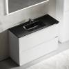 Тумба с раковиной Sancos Libra Floor 120 белый глянец, черный фото 3