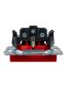 Розетка 1-местная с заземлением и шторками IEK Brite BR-R14-16-K04 красный фото 2