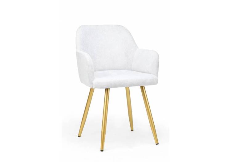 Стул на металлокаркасе Notta Инфини 360 631783 светло-серый (ocean 021) / золотой