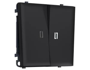 Комплект механизма 2-клавишного выключателя Ambrella Volt Sigma MS984055 черный мягкое касание