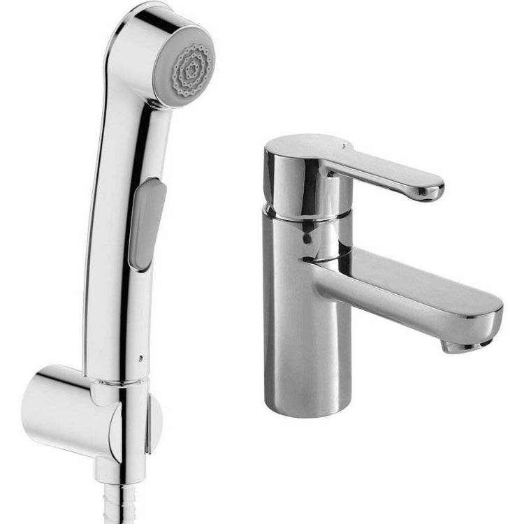 Смеситель для раковины Bravat Stream F13783C-3 с гигиеническим душем