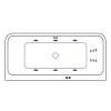 Акриловая ванна Excellent Arana 180x85 "LINE" (бронза) фото 2