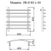 Полотенцесушитель водяной Ника Bamboo ЛБ-6 60/40, хром фото 2