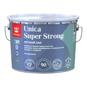 Лак универсальный износостойкий Tikkurila Unica Super Strong EP высокоглянцевый 9 л