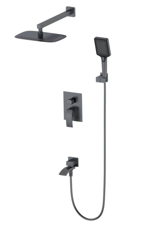 Душевой комплект Wonzon & Woghand WW-88939009A-BGM темный графит