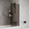Шторка на ванну Maretti Marta MA41F7014098-560 профиль черный, стекло тонированное, 70x140 см фото 7
