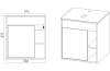 Тумба под раковину Viant Бостон VBOS56N-T1STP 500x560x636 1 ств со столешницей подвесная фото 6