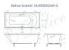 Ванна из искусственного камня Delice Scandi DLR330024RB-G 160x70, белая глянцевая, с черными ручками, без ножек фото 11