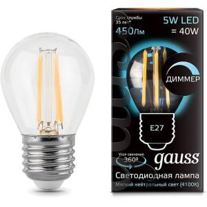 Лампа светодиодная диммируемая Gauss Filament 105802205-D