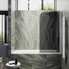 Шторка на ванну MaybahGlass MGV-603-1 поворотная, на монопетле, стекло графит, профиль белый матовый, 1400x400