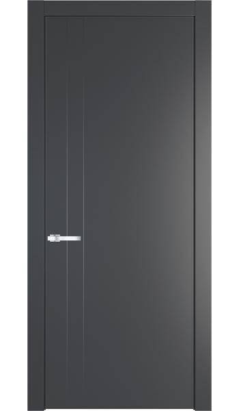 Межкомнатная дверь Profil Doors 12 PA полотно Графит, профиль серая ночь, алюминиевый молдинг 3мм 700x2000