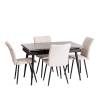 Стул Tetchair Bari LT 24801 молочный, черный, велюр фото 6