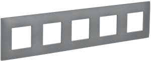 Рамка 5-постовая IEK Skandy SK-M52-K03 серый
