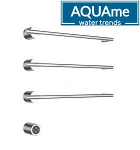 Полотенцесушитель электрический AQUAme AQM3143CR встраиваемый, c терморегулятором, полированный хром