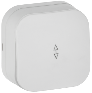 Выключатель 1-клавишный проходной IEK Glory EVH12-K01M-10 белый матовый