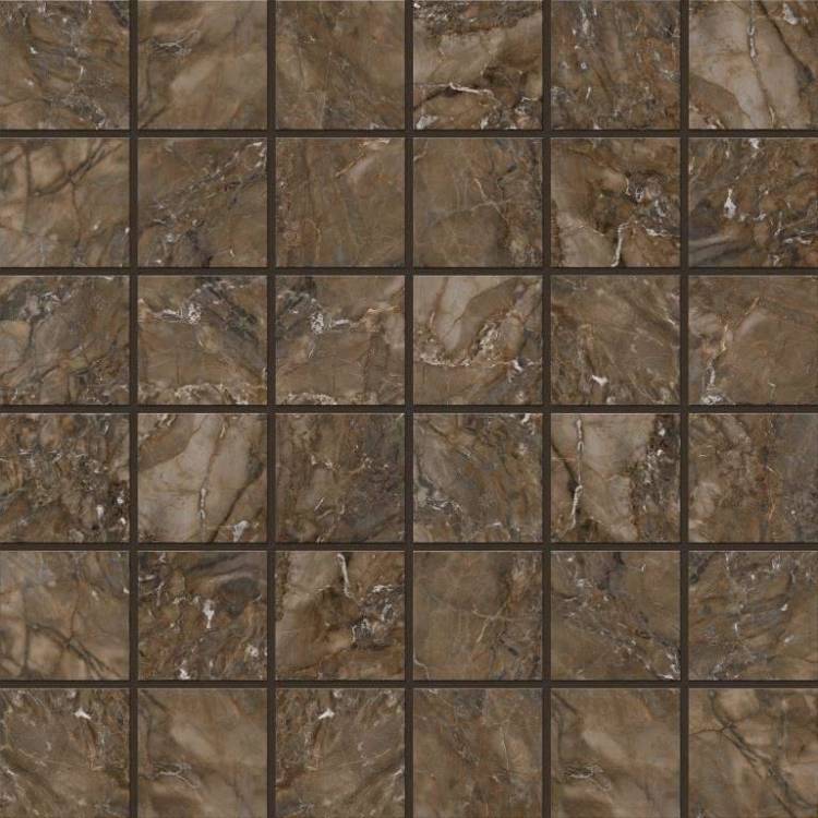Мозаика Estima Bernini 67336 Mosaic/BR04_NS/30x30/5x5 Dark Brown неполированная (5х5) 30x30