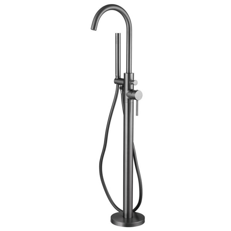 Смеситель для ванны Abber Wasser Kreis AF8115NG напольный, никель
