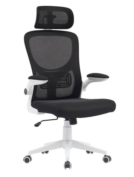 Кресло компьютерное Stool Group TopChairs Airone D-502-1 black белый с черной сеткой