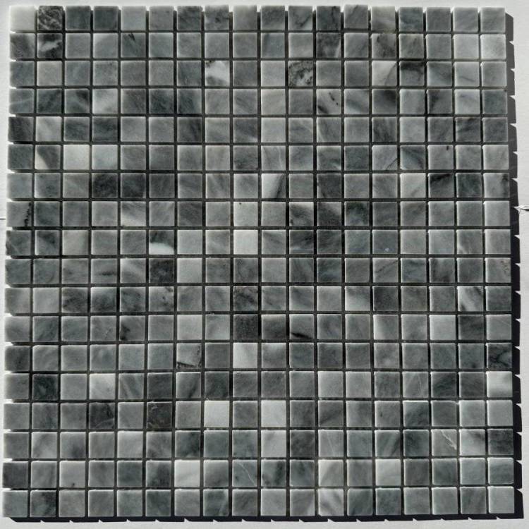 Мозаика Pixel Mosaic Мрамор PIX334 Ice Grey Полированная (1.5x1.5) 30.5x30.5