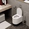 Унитаз подвесной Cerutti Spa Tanaro Aria 8910 безободковый, с микролифтом фото 3