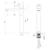 Смеситель для раковины Wonzon & Woghand WW-88239016-CR высокий, хром фото 6