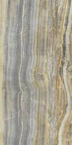 Керамогранит Ariostea Ultra Onici UO6SK300557 Grey Onyx Vein Cut Levigato Silk 150x300