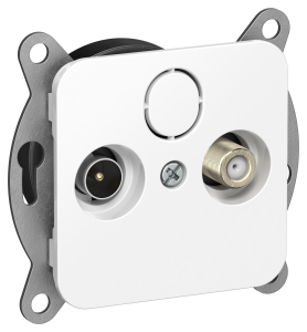 ТВ-розетка TV+SAT оконечная IEK Flite FI-AF23-O-K01 белый